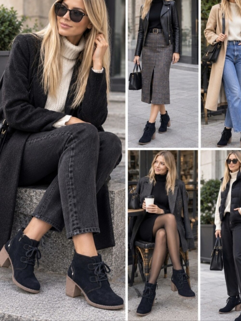 Clarks Black Suede Ankle Booties 8.5